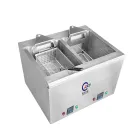 Freidora profunda de elevación automática de doble cilindro - Freidora profunda - foodmachtech